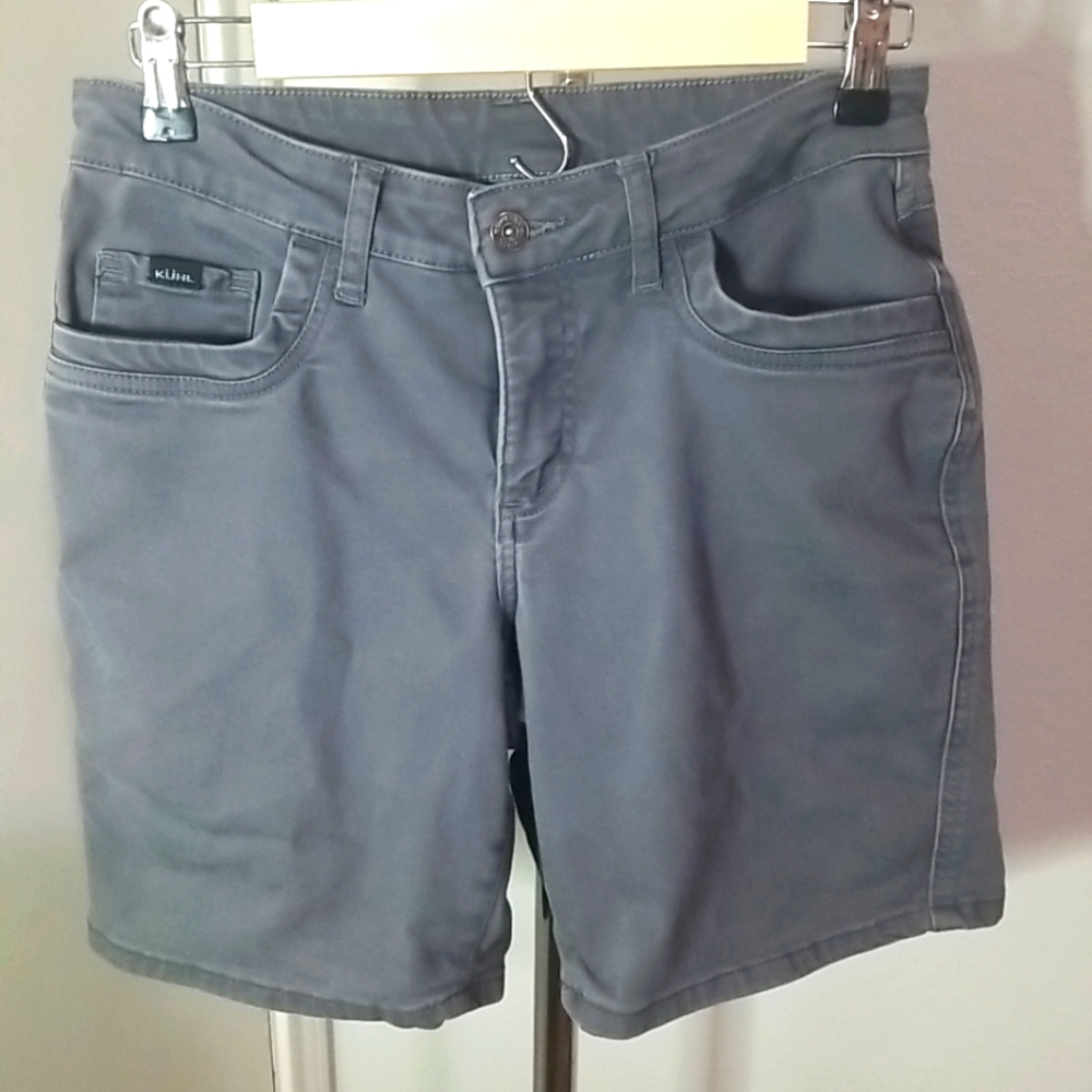 Khul Kontour Womens 8 inch Hiking Casual Shorts Grey Size 6 Gorpcore